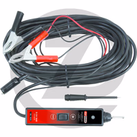 KS Tools Testeur multifonctions à lampe 6 - 24 V - avec câble de 25 m, pointe interchangeable et pince