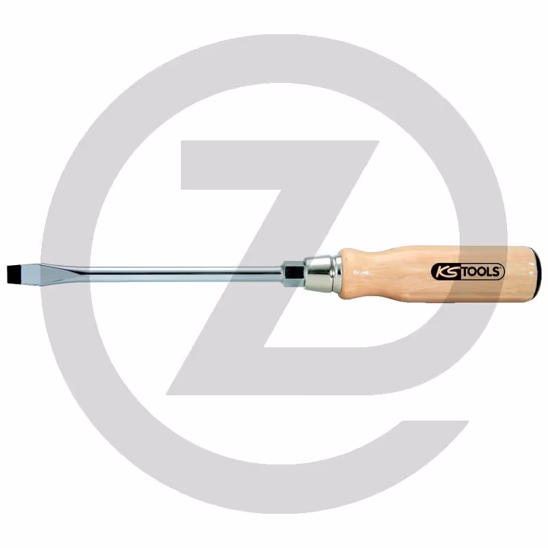 KS Tools Tournevis à manche bois, Fente, 9,0 mm
