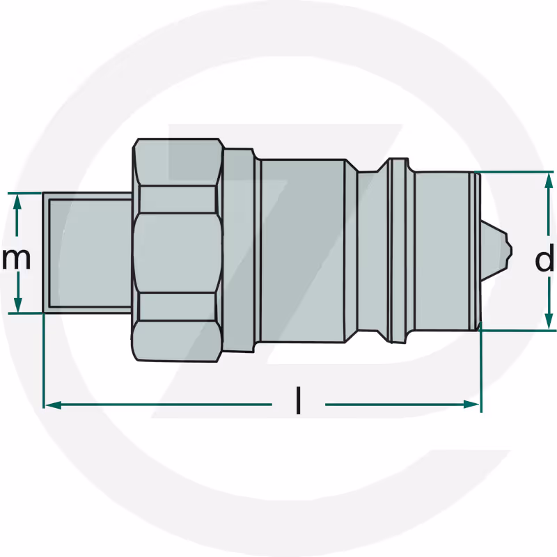 KS UDK 12L (M18x1,5) DN12-BG3  Coupleur mâle