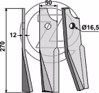 Dent rotalabour Kuhn Gauche 519339 Adaptable