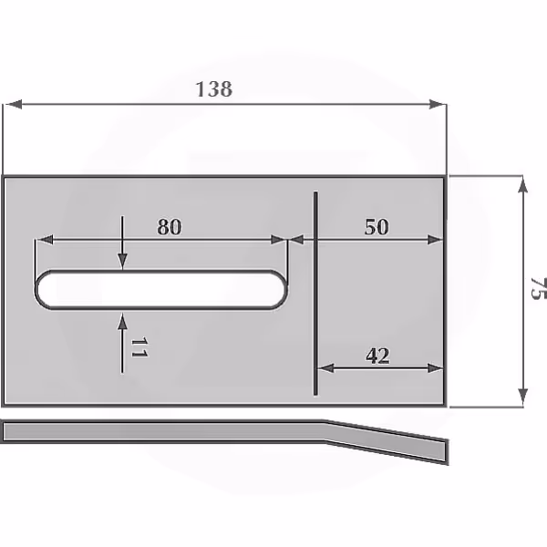 Grattoir rouleau packer Kuhn 138x75mm Adaptable