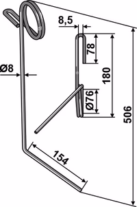 Kuhn | Griffe semoir, arrière droite