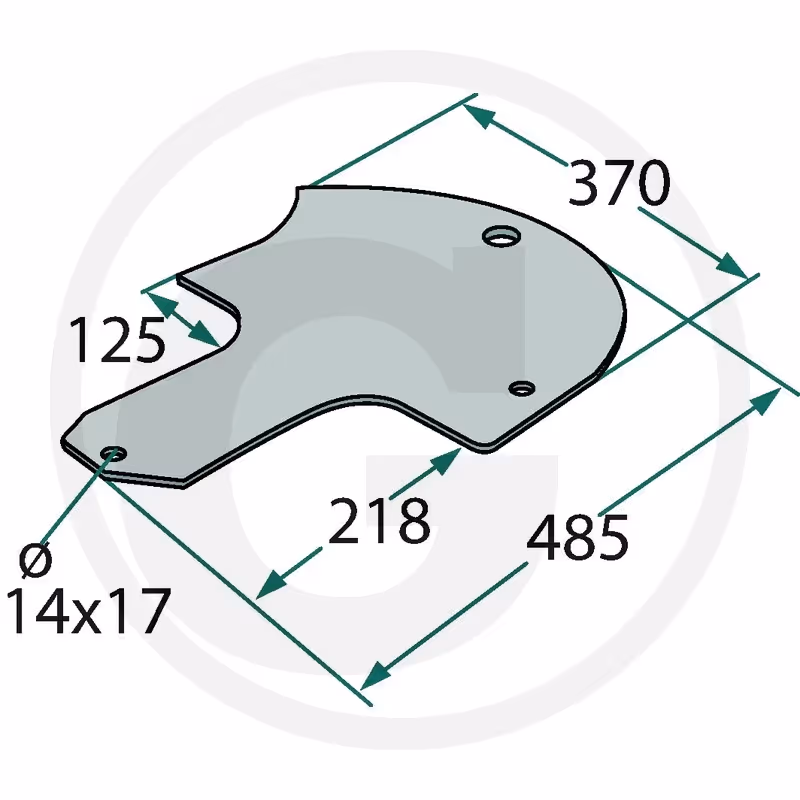 Patin d'usure faucheuse Kuhn K6800121 Adaptable