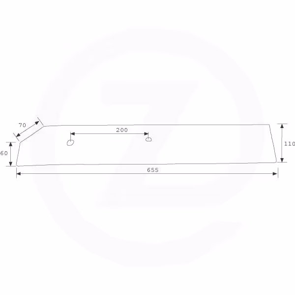 Contre sep charrue Kverneland long Droit KK063603R, 063603 Adaptable