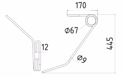 Kverneland | Dent de recouvement AR Accord / AC420859