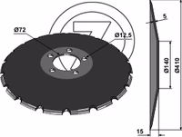 Disque de semoir Kverneland Ø410x5mm AC353950 Niaux 200