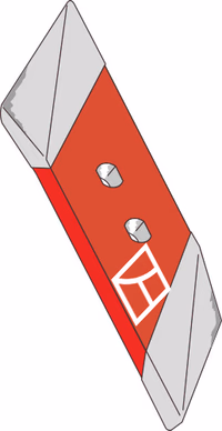 Kverneland | Pointe réversible DURAFACE 70x15 - gauche