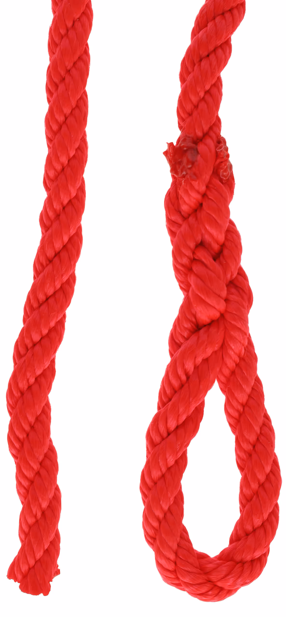 Lac vêlage 2m nylon 8mm rouge et bleu, la paire
