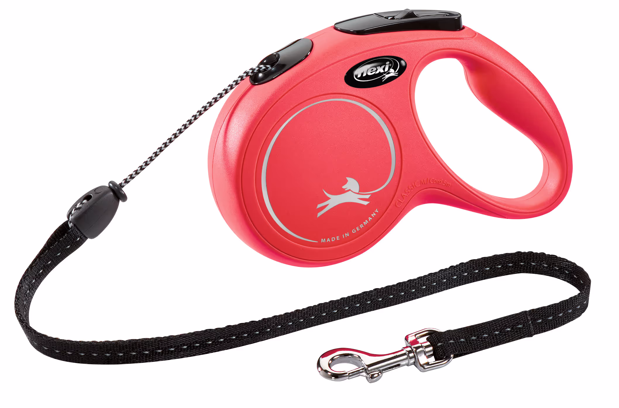 Laisse-corde Flexi NewClassic rouge, taille M, 5m, max.20kg