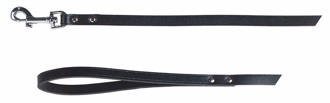 Laisse courte Mexica noire, 100cm, 12 mm