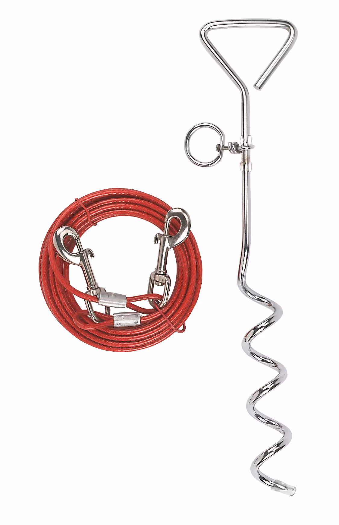 Laisse d'attache à ancrage spirale, 6m