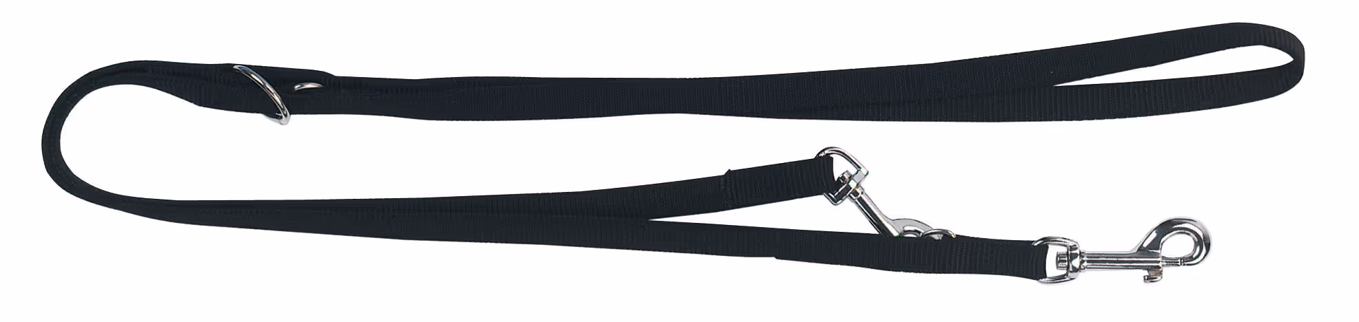 Laisse longue Miami noire, 200cm, 25 mm