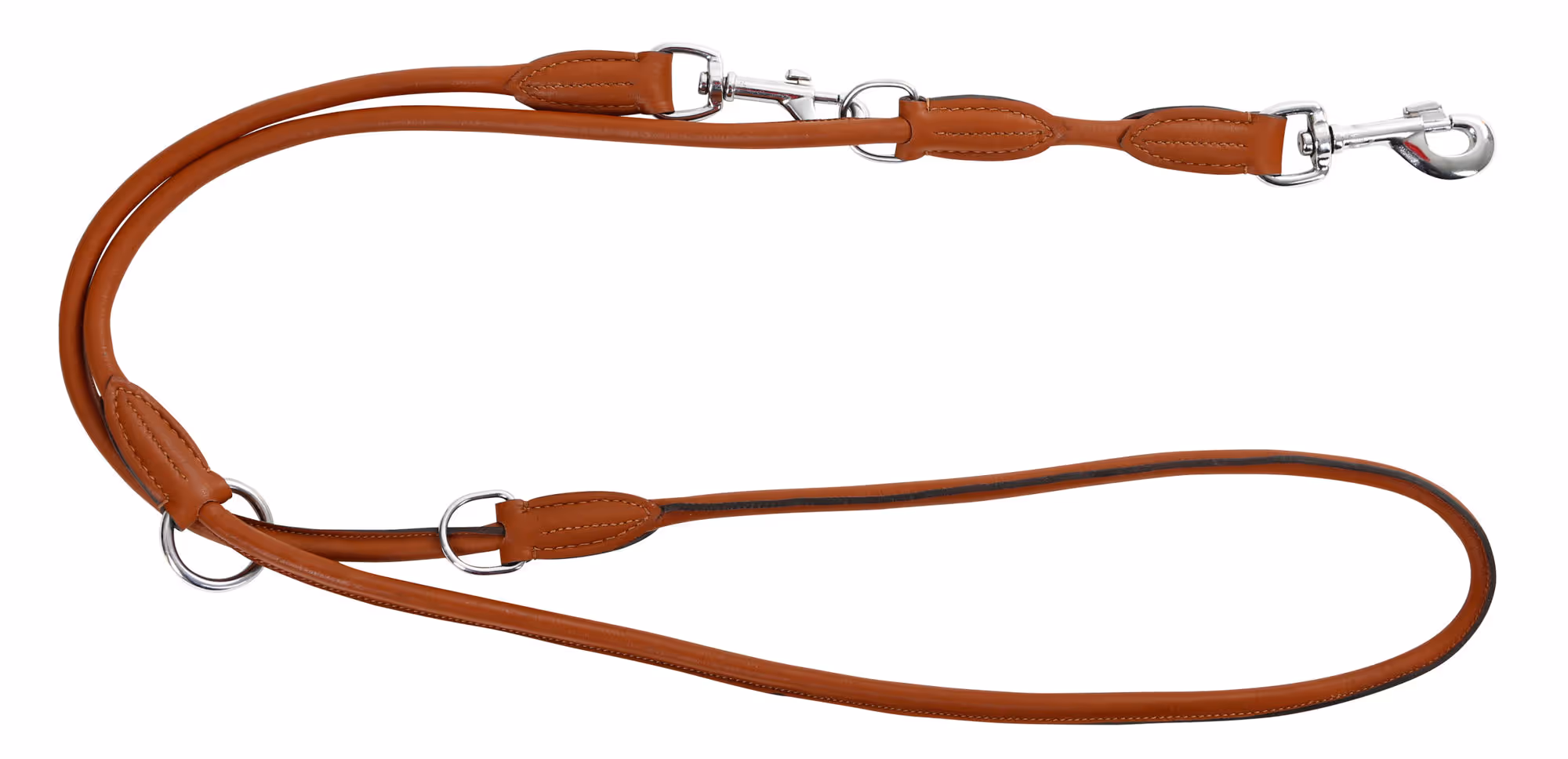Laisse longue pour chien Roma cognac, 200cm, 8mm