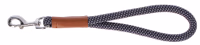 Laisse poignée Phoenix bleu/marron, 35cm, 14mm