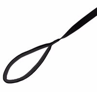 Laisse poignée Soft Miami noire, 100cm, 20mm