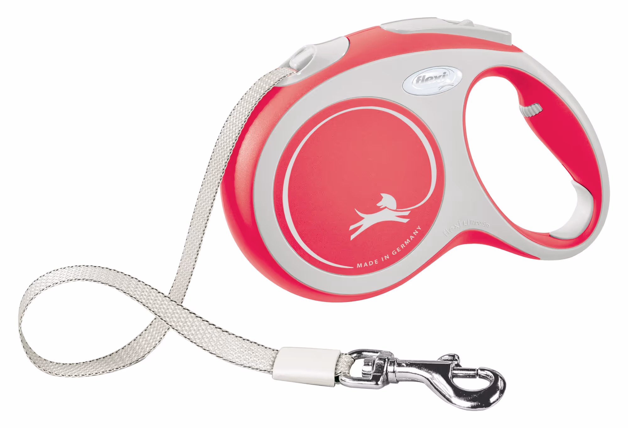Laisse-sangle Flexi Confort L, 5m, max. 60kg, rouge