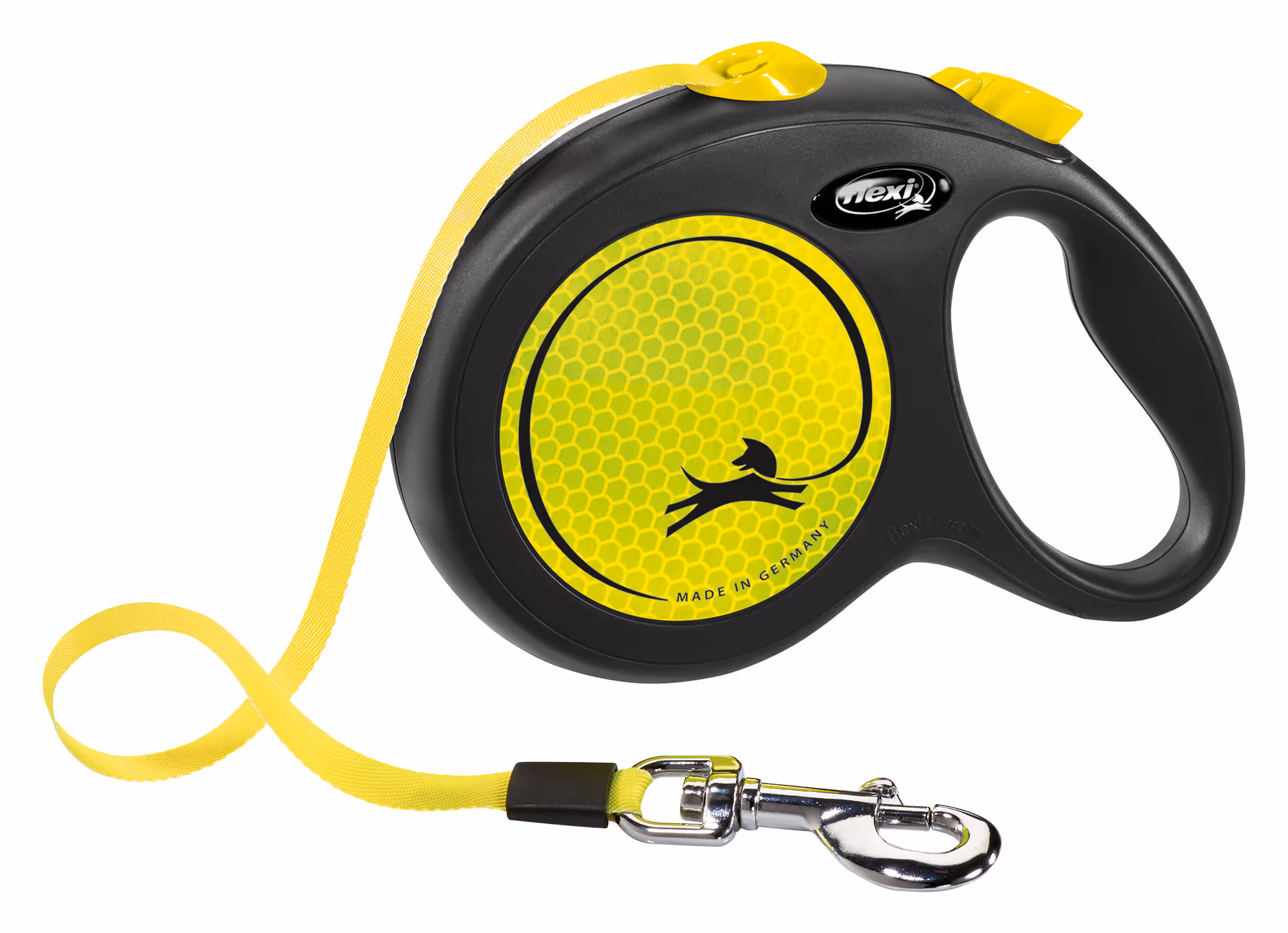 Laisse-sangle Flexi New Neon jaune fluo, taille L, 5m, 50kg