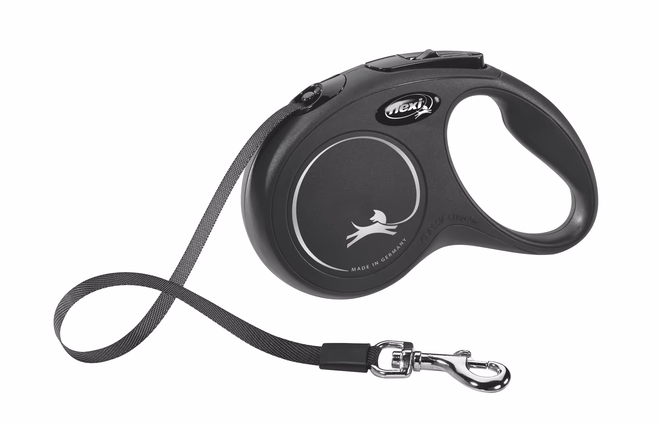 Laisse-sangle Flexi NewClassic noir, taille S, 5m, max.15kg