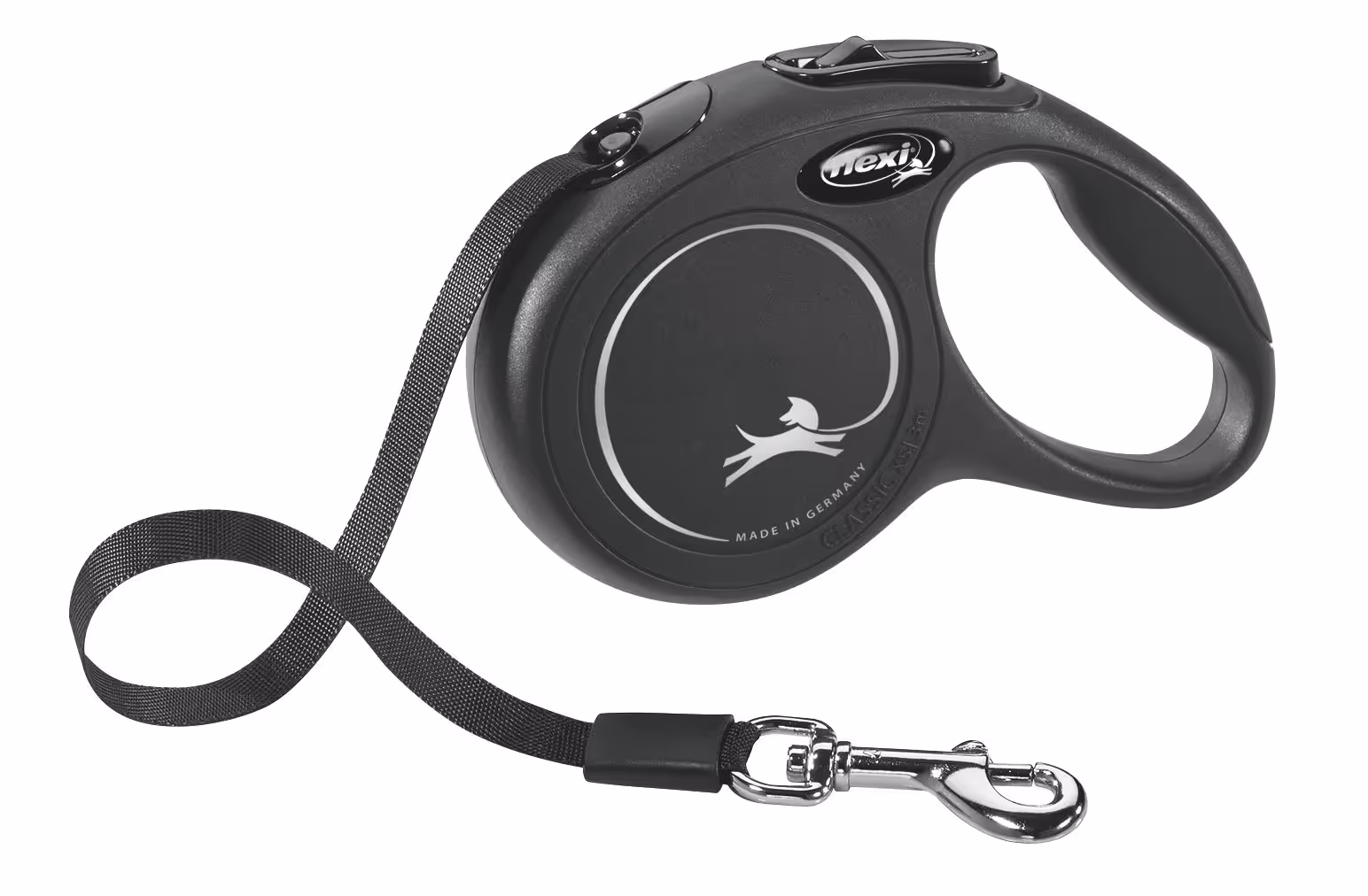 Laisse-sangle Flexi NewClassic noir, taille XS, 3m, max.12kg