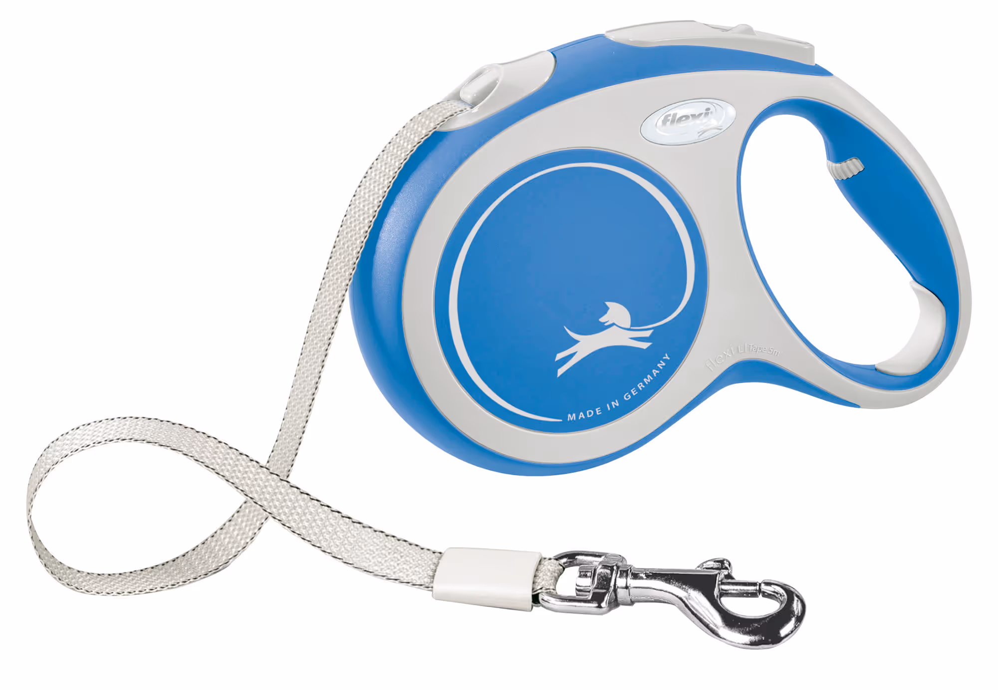 Laisse-sangle Flexi NewConfort bleu, taille L, 5m, max.60kg