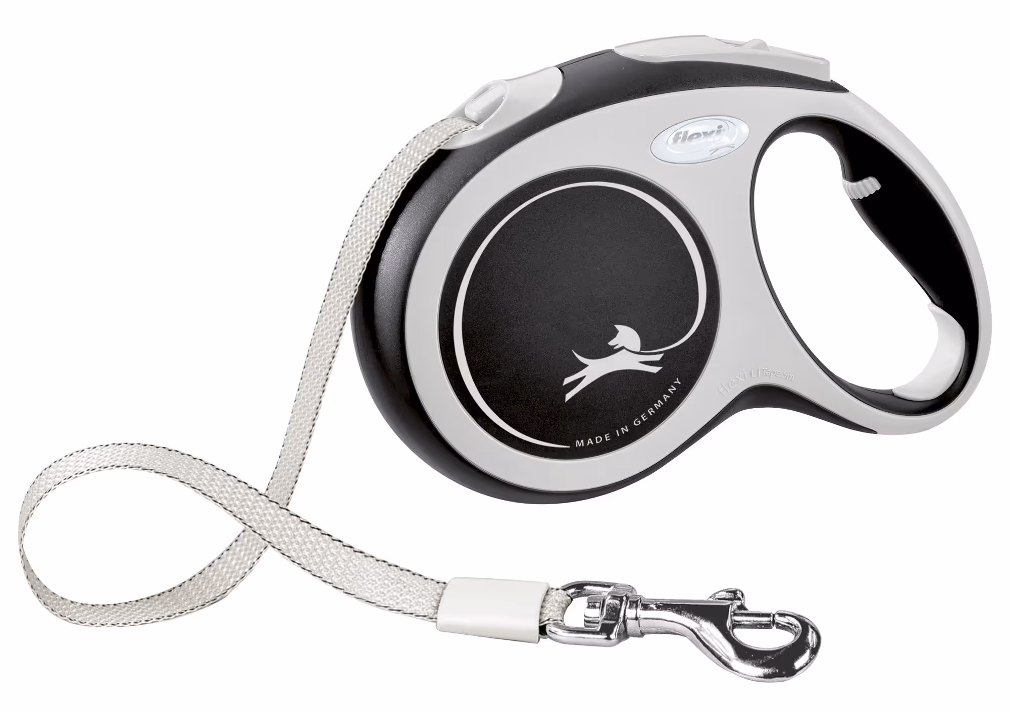 Laisse-sangle Flexi NewConfort noir, taille L, 5m, max.60kg