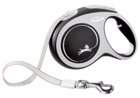 Laisse-sangle Flexi NewConfort noir, taille L, 5m, max.60kg