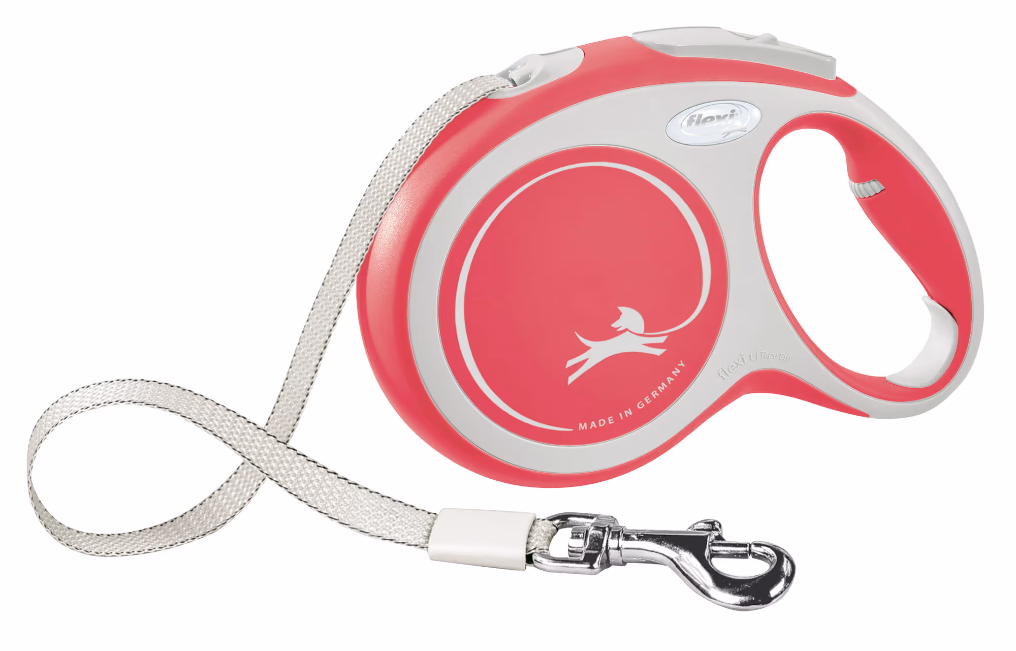 Laisse-sangle Flexi NewConfort rouge, taille L, 8m, max.50kg