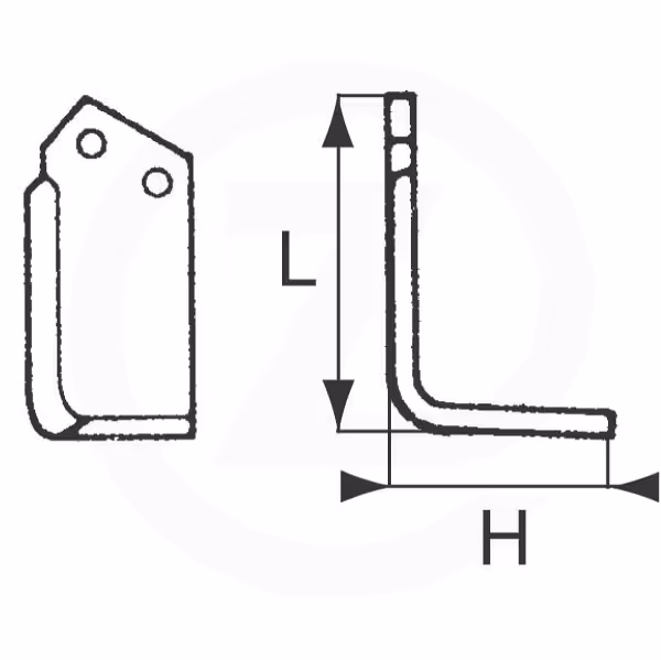 Lame fraise rotative Gauche Kuhn Adaptable