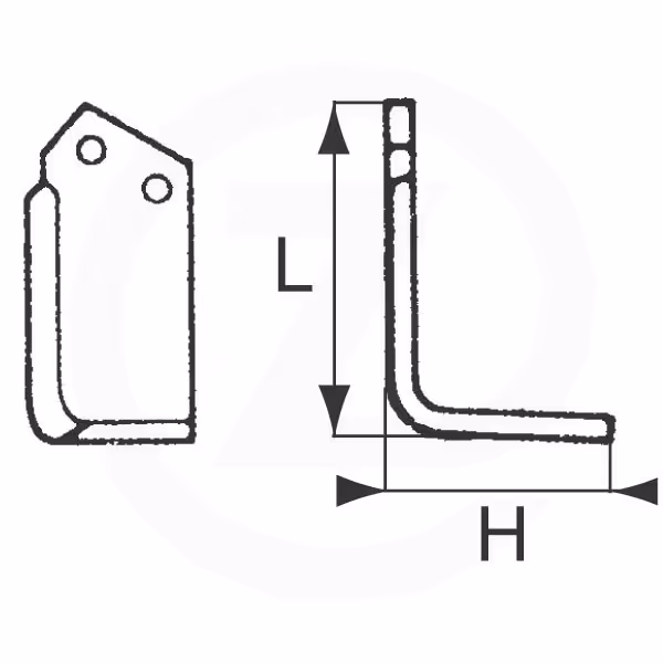 Lame fraise rotative Gauche Kuhn Adaptable