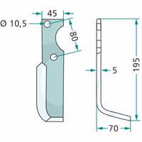Lame de fraise gauche 8833 Goldoni