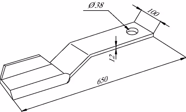 Lame de gyrobroyeur D. 650 ref 19161