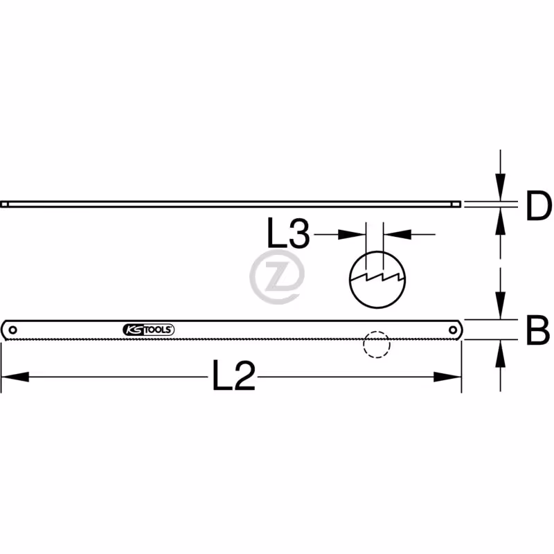 Lame de scie, acier rapide, HSS-Bi-Co 8