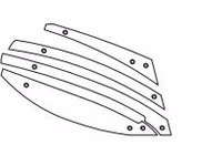 Lame de versoir claire voie Overum 20897 Adaptable