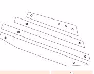 Lame de versoir claire voie Rabwerk SRP-350W2, 2755.02.02 Adaptable