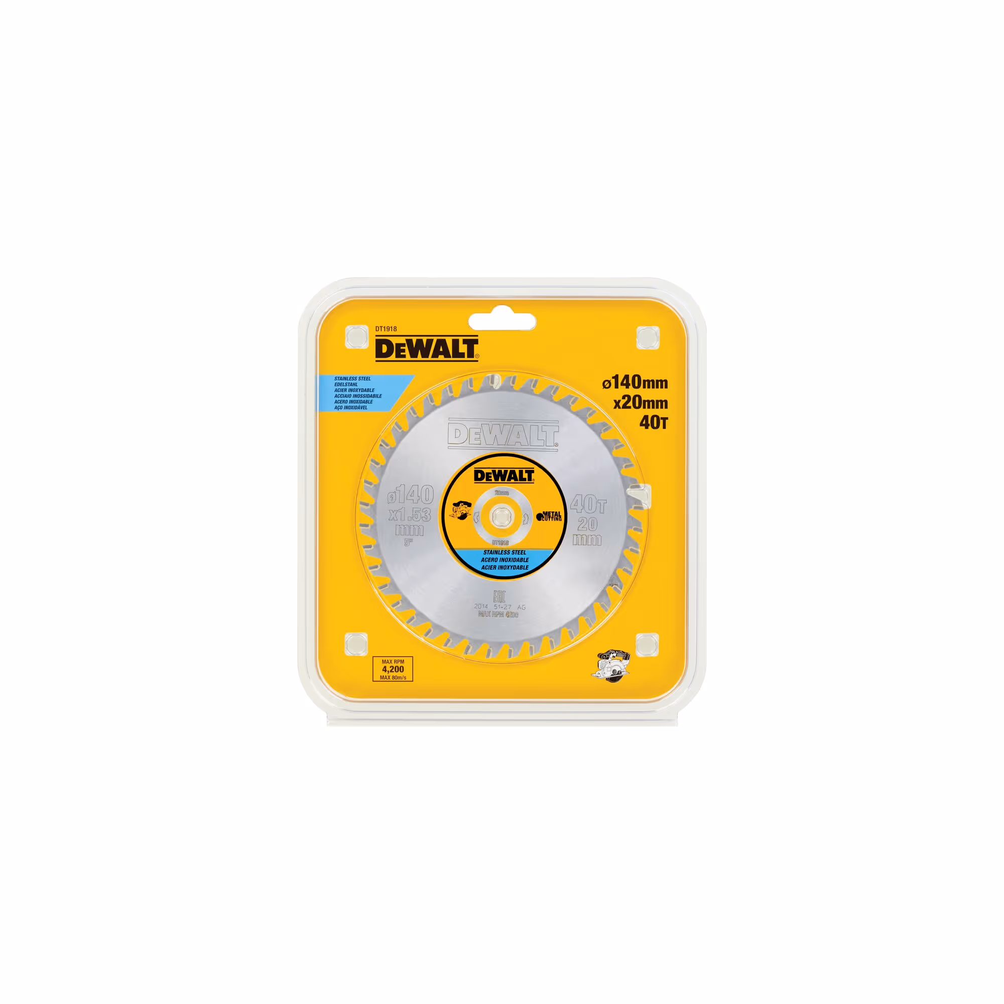 Lame de scie circulaire stationnaire carbure 140 x 20,4 mm, 40 dents, MTCG/inox, angle d'attaque 10