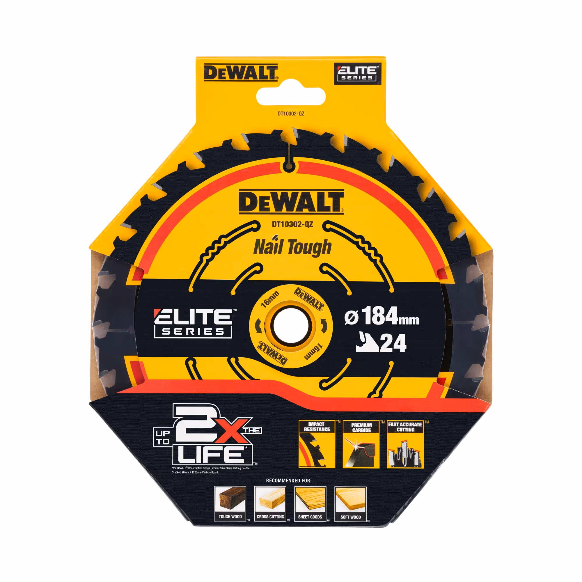 Lame de scie circulaire sans fil carbure Extreme, 184 x 20 mm, 24 dents, ATB/tronçonnage, angle d'attaque 20. Pour la coupe du bois dur et tendre, MDF, contreplaqués et bois de récupération