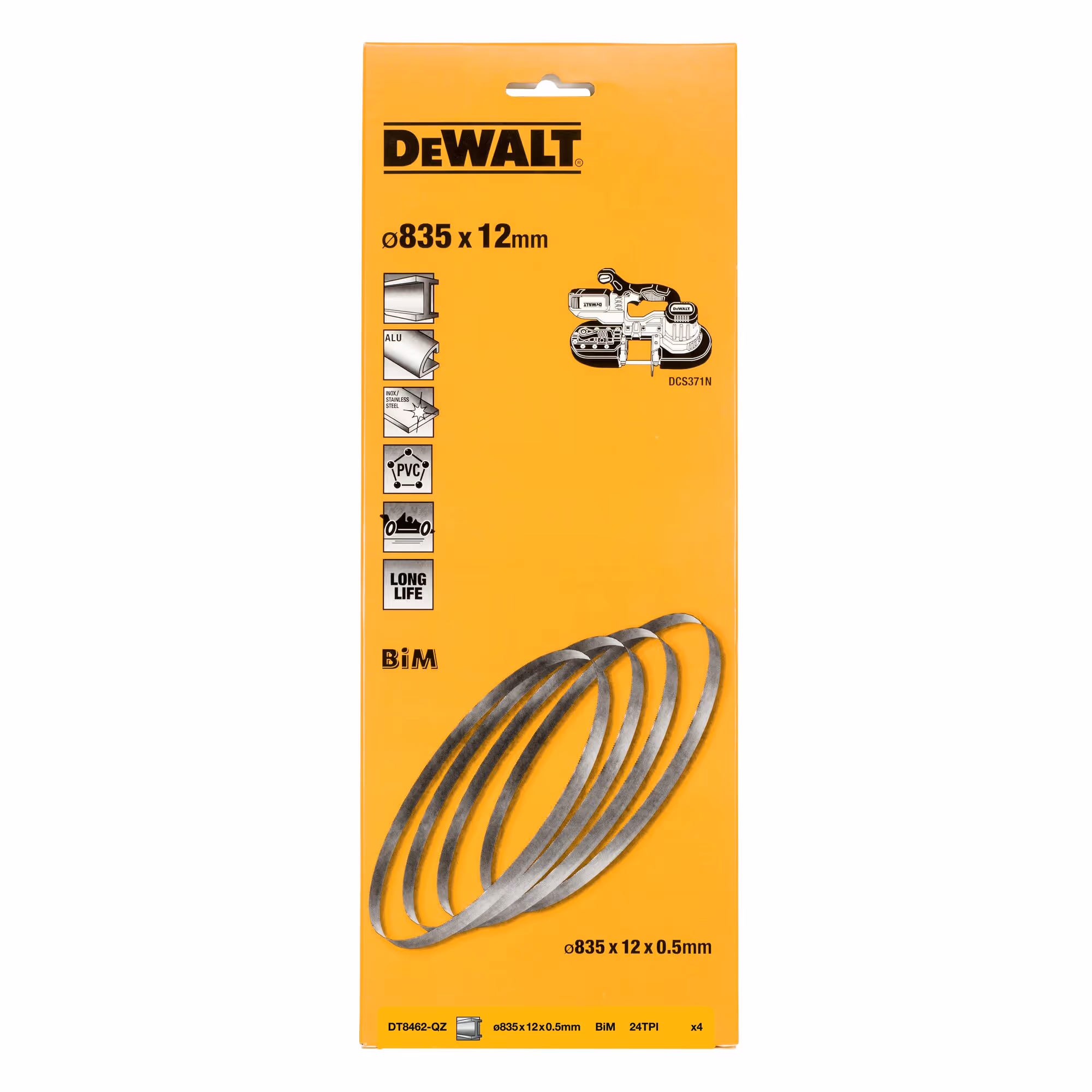 Lame pour scie à ruban 18V DCS371N 24TPI - coupe fine de 3,97 mm d'épaisseur largeur 12 mm