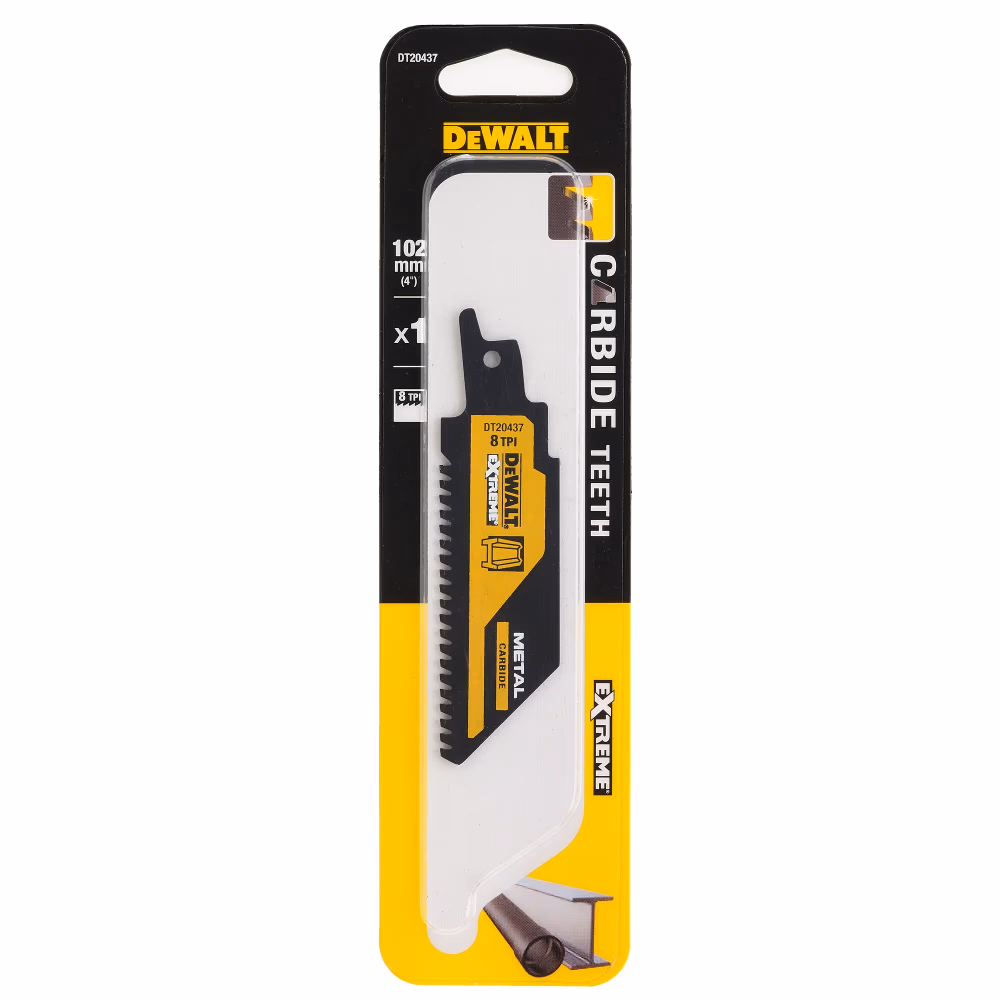 Lame de scie sabre carbure 102 mm pour le métal / 8TPI