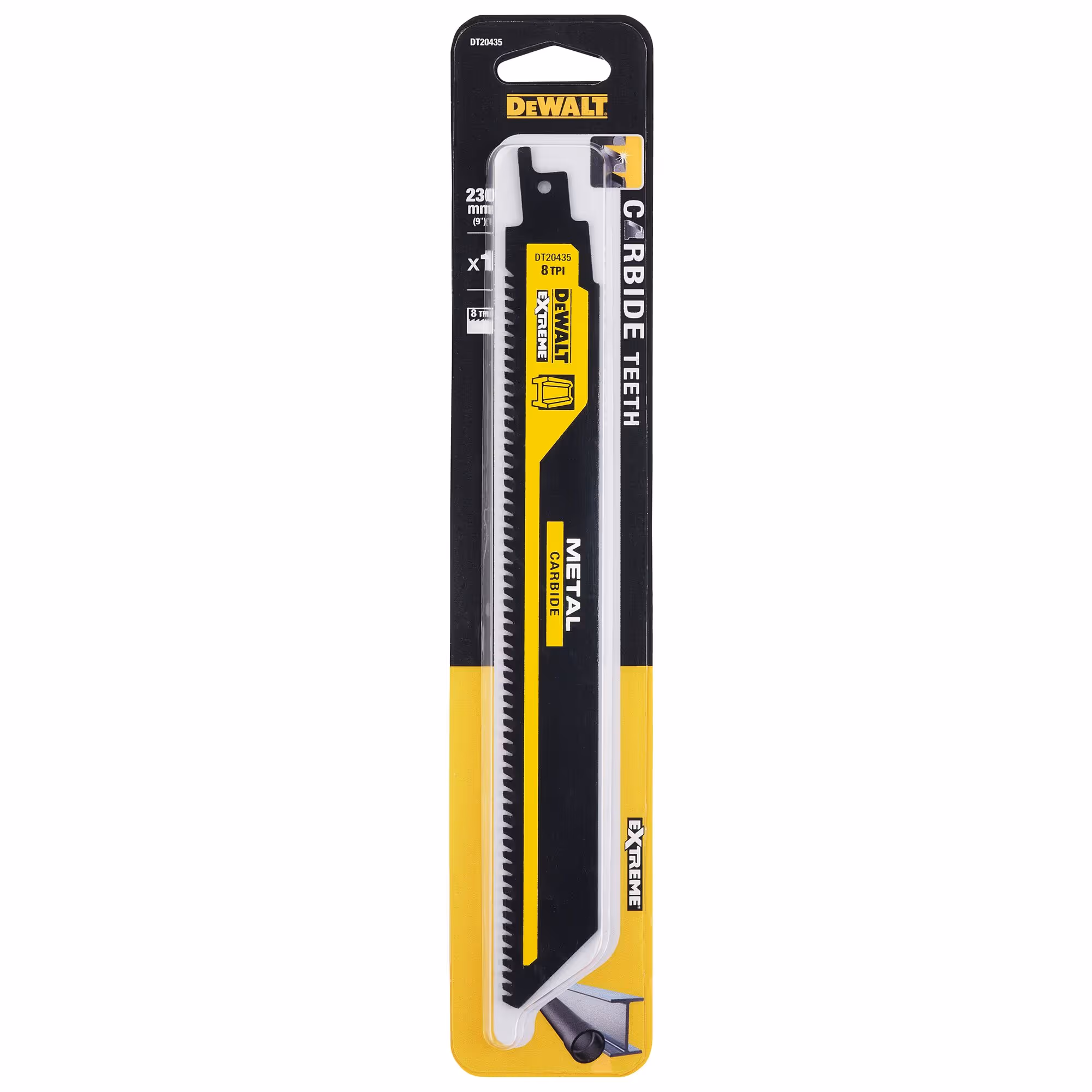 Lame de scie sabre carbure 230 mm pour le métal / 8TPI