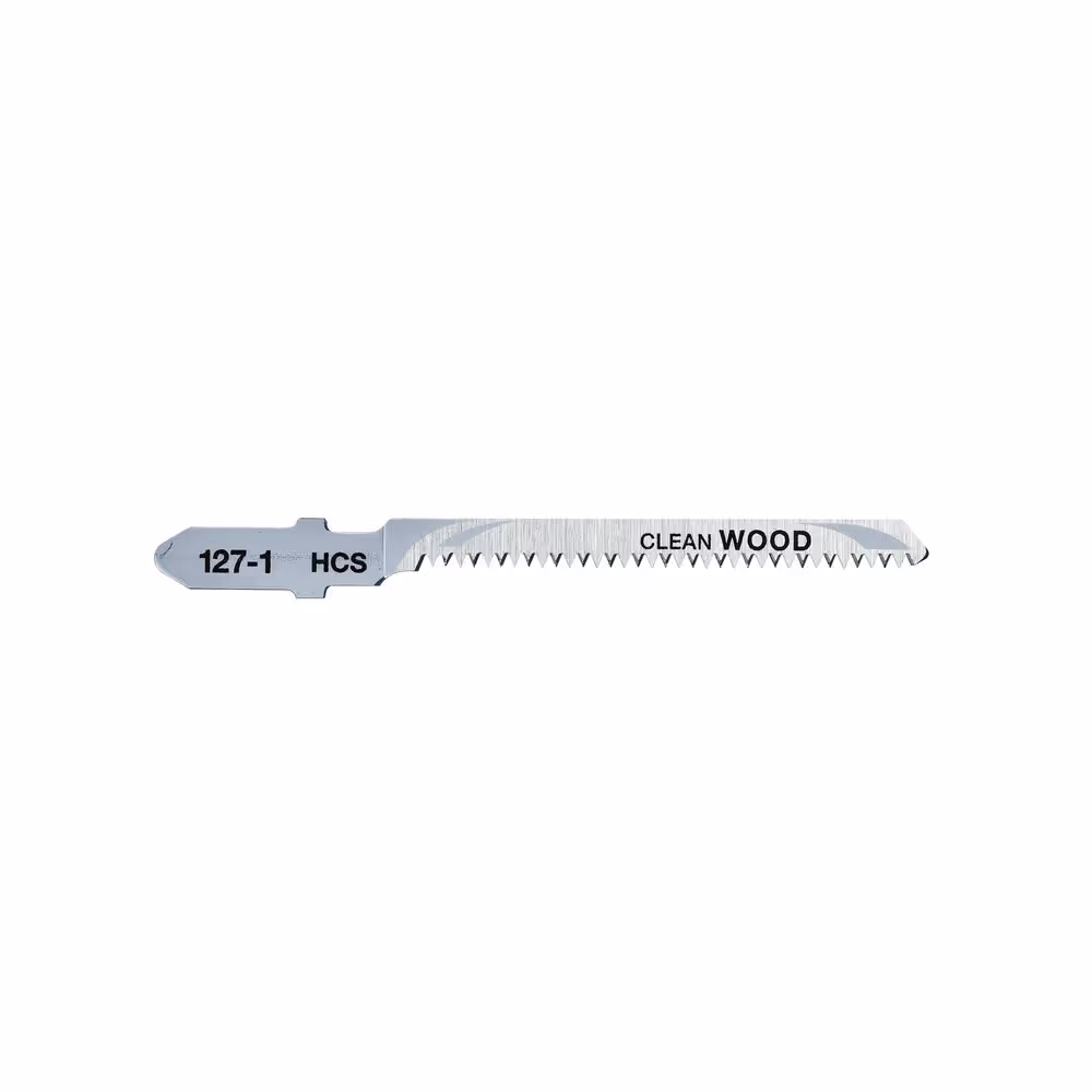Lame de scie sauteuse bois HCS profondeur de coupe < 30 mm attache T. Coupe fine, courbes