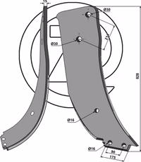 Lame decompacteur Droite Adaptable