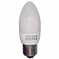 LAMPE FAST START FLAMME T2 7W E27 827