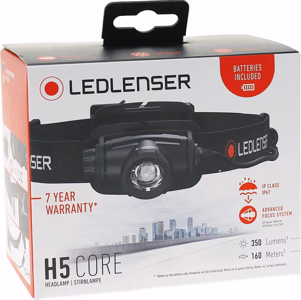 LAMPE FRONTALE LED H5 CORE 350 LUMENS - FOCUS