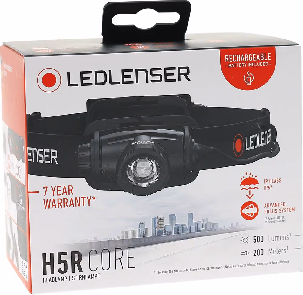 LAMPE FRONTALE LED H5R CORE 500 LUMENS RECHARGEABLE- FOCUS