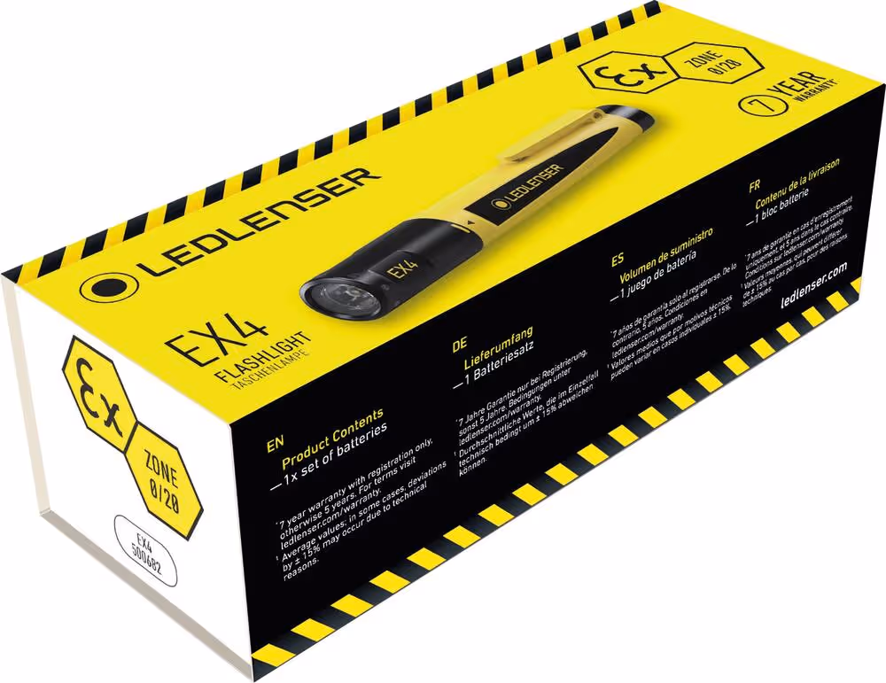 LAMPE TORCHE LED EX4 50 LUMENS - ATEX ZONE 0