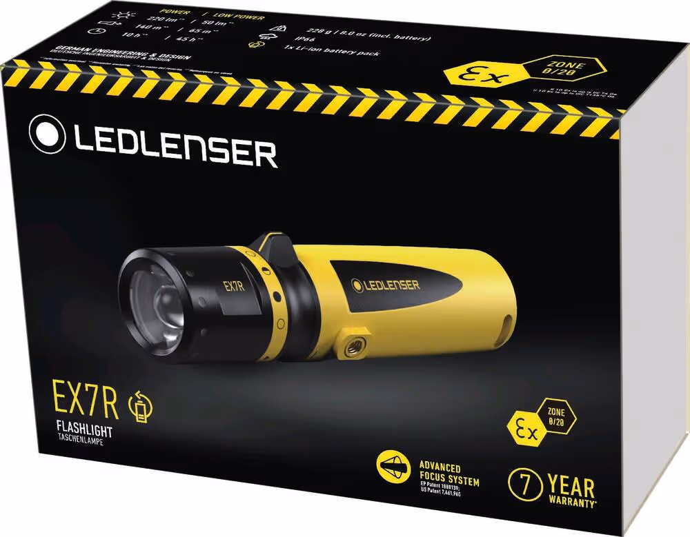 LAMPE TORCHE LED EX7R 220 LUMENS RECHARGEABLE - ATEX ZONE 1