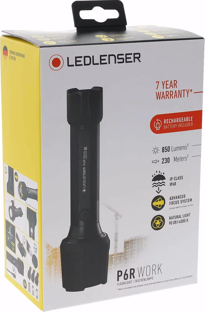 LAMPE TORCHE LED P6R CORE 850 LUMENS RECHARGEABLE