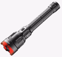 Lampe torche LED ultra puissante 8000 lumen avec chargeur de téléphone et zoom
