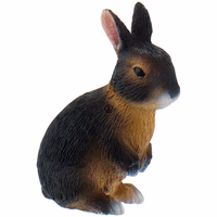 Figurine Lapin noir marron BL64612
