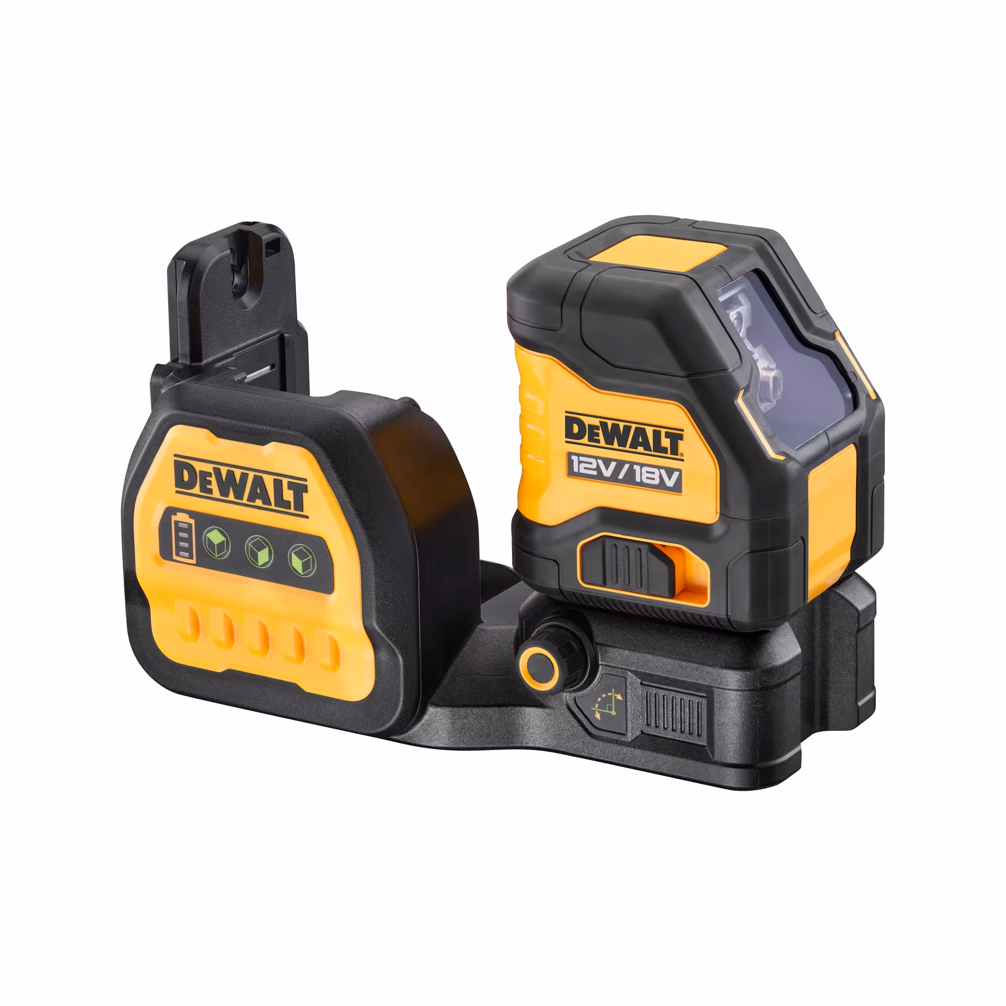 Laser croix XR 12 V / 18 V - faisceau vert - type de lignes : 1 x horizontale, 1 x verticale / portée (avec cellule de détection) (m) : 85 (100) - sans batterie ni chargeur, cible, support mural, coffret TSTAK